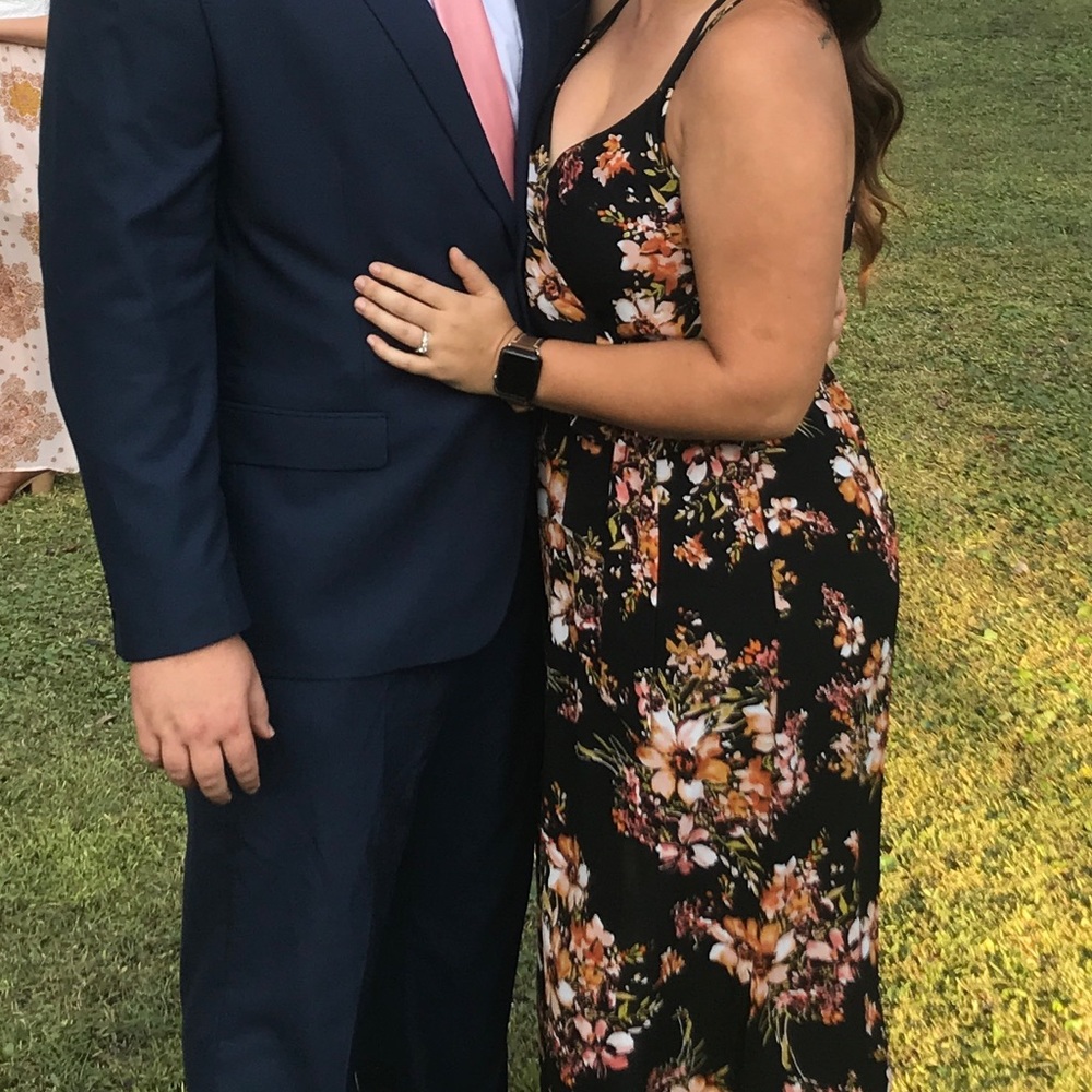 Black floral maxi dress